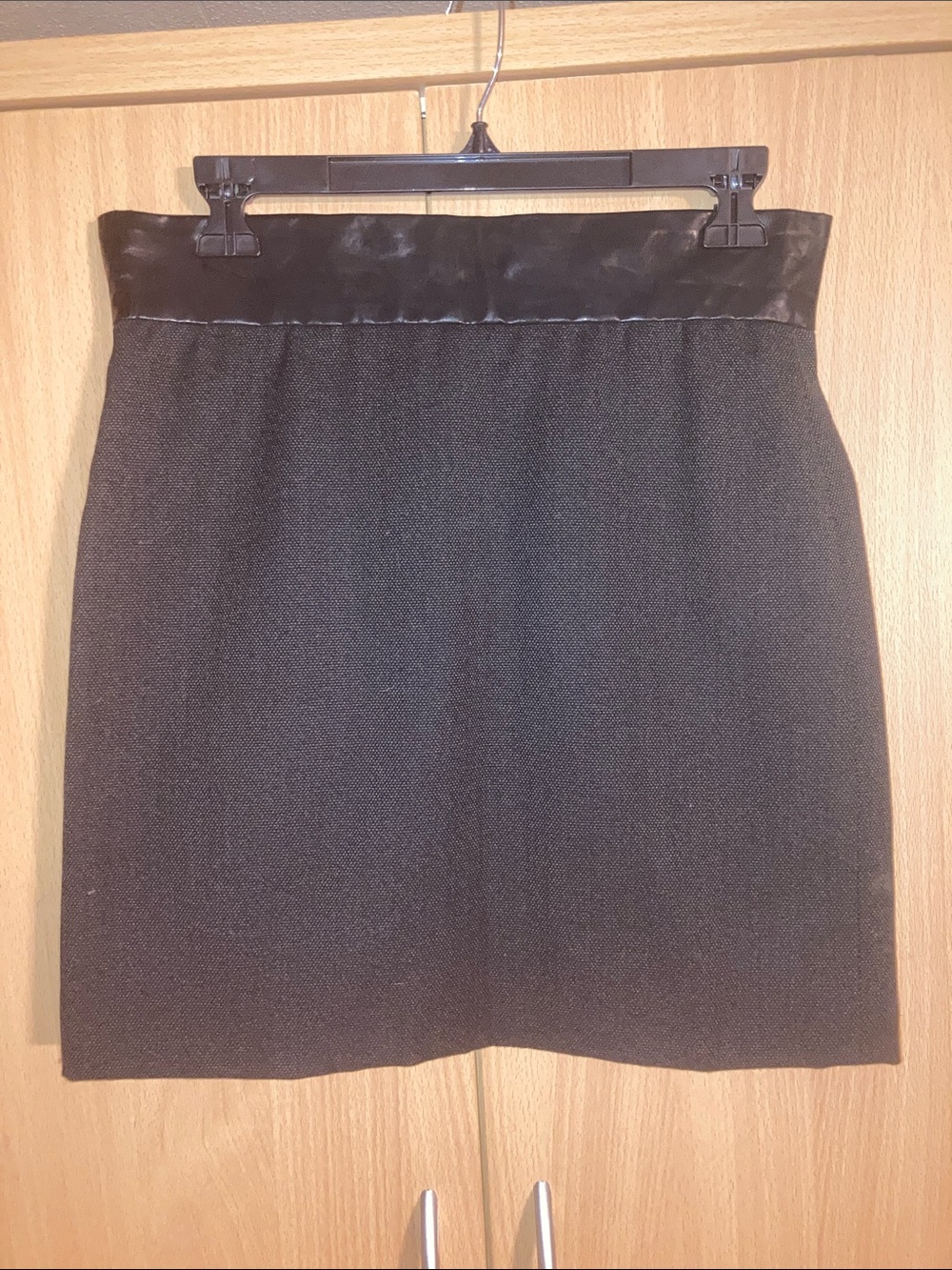Chloe Black Mini Skirt with Satin-Look Waistband